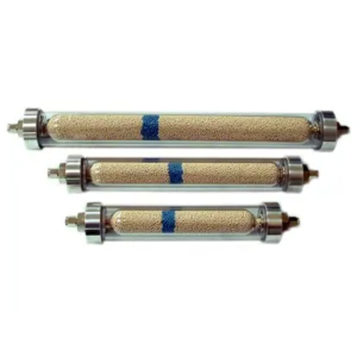 Indicating Moisture Trap, CHROMSPEC, 250 cc, Glass Body, 1/8" SS Fittings