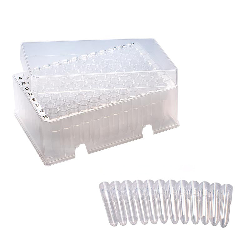 Dilution Racks 1.2 ml Dilution Tubes, Sterile, Polypropylene, Natural, Racks (80 Stri ...