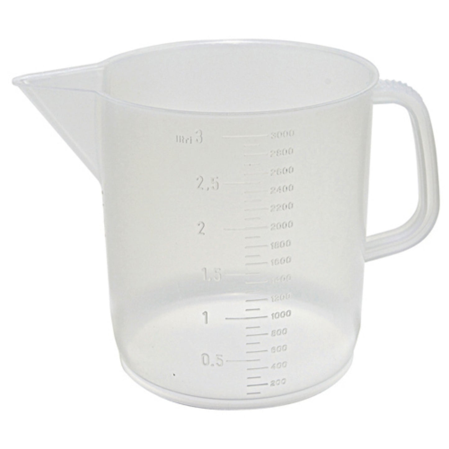 Kartell Beaker with Handle, Low Beaker PP Low Handle 3000 mL, 12/pk