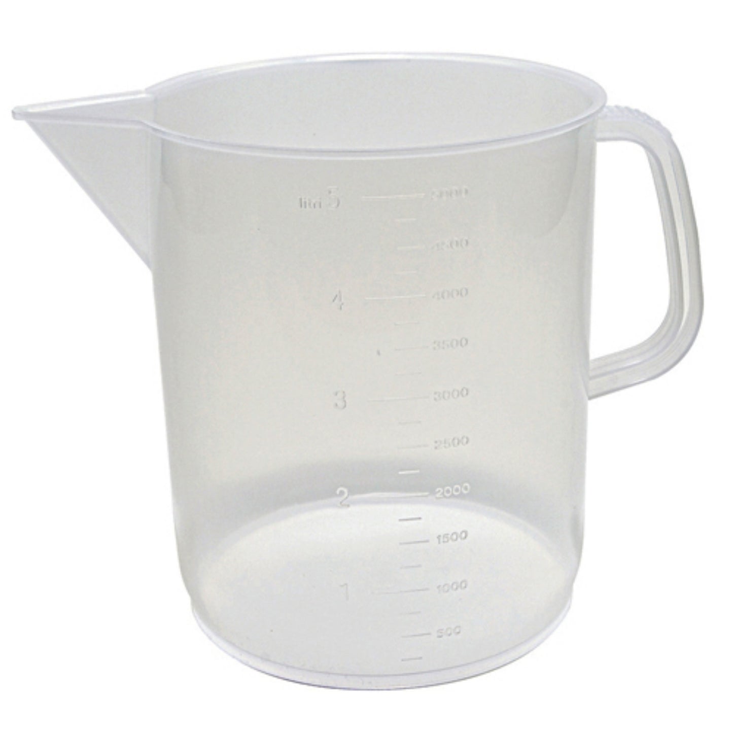 Kartell Beaker with Handle, Low Beaker PP Low Handle 5000 mL, 12/pk