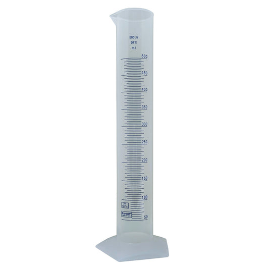 Kartell® Plastic Graduated Cylinders, 500 mL, Printed, PP, 8/pk