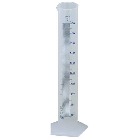 Kartell® Plastic Graduated Cylinders, 2000 mL, Printed, PP,  4/pk