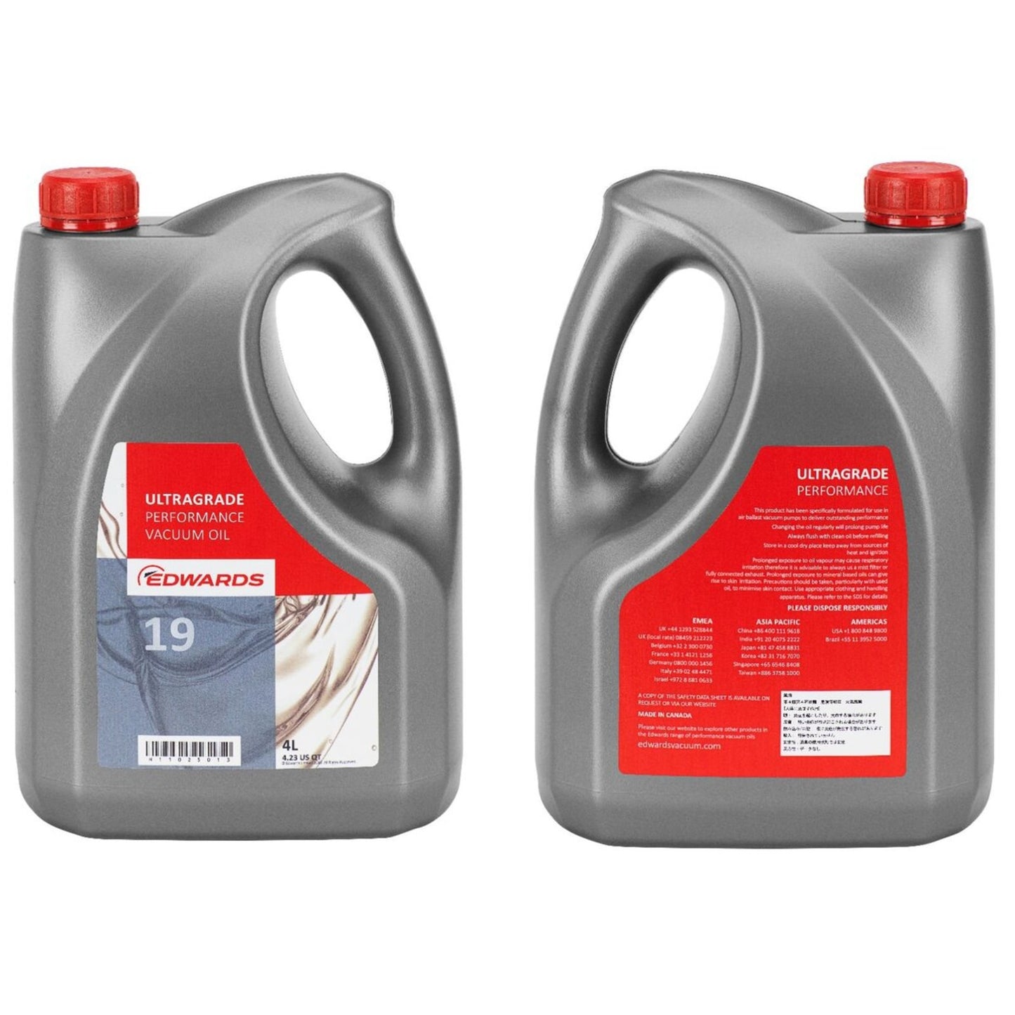 Ultra Grade Performance 19 - Vacuum Pump Oil, 4 L