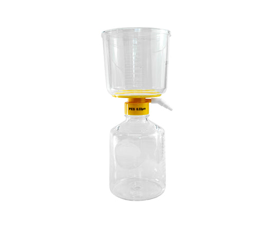 Extracto Vacuum Filtration System, 1000 mL, PA6.6 0.22 µm, Yellow Cap, Sterile, 12/pk