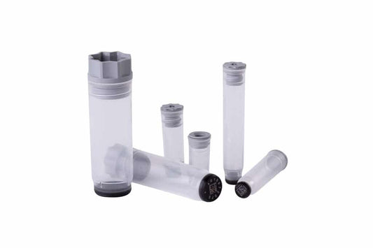 1.10 mL Non coded Screw Cap Tubes with Internal Thread V-bottom, Precapped with Grey Srew Cap, Bulk, 4 x 960 Tubes
