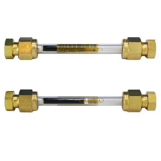 1/4" x 3.5" Glass Tube, Carboxen 569 Unconditioned, Brass Compression Cap, For Perkin Elmer, Markes & Shimadzu, Minimum Order Quantity of 10