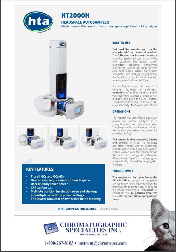 HT2000H Headspace Autosampler