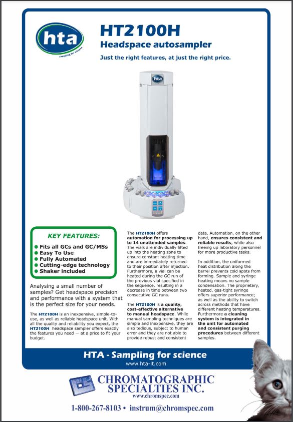 HT2100H Headspace Autosampler