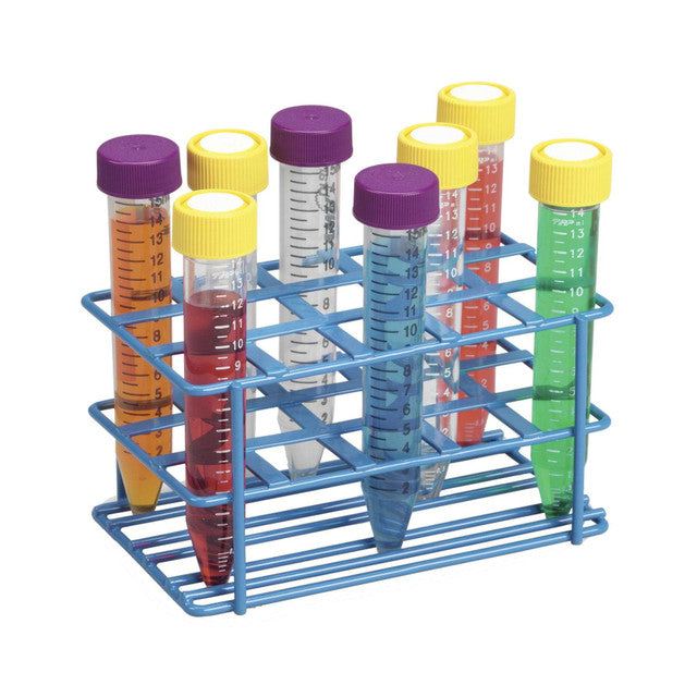 Coated Wire Tube Rack, 16-20mm 8x10 Format, Blue