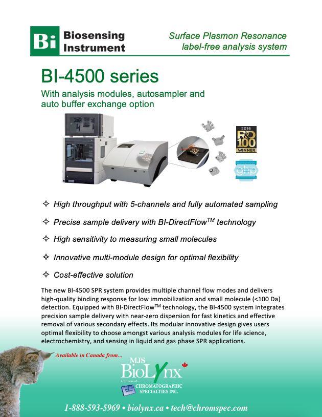 BI-4500 Series - Surface Plasmon Resonance Label-Free Analysis System