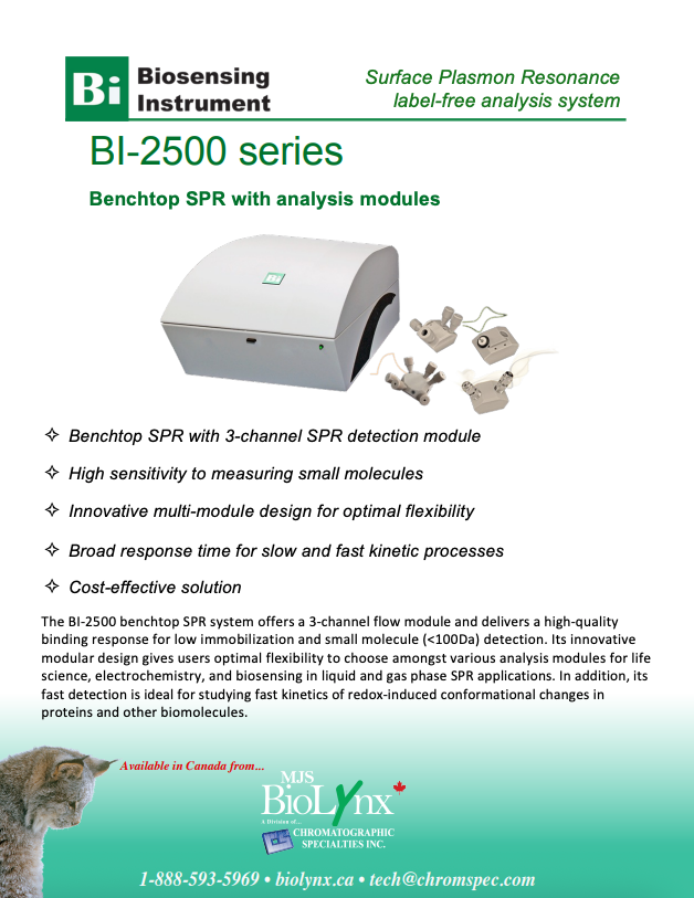 BI-2500 Series Benchtop SPR with analysis modules