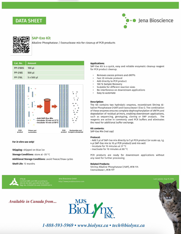 SAP-Exo Kits for Clean-Up of PCR Products
