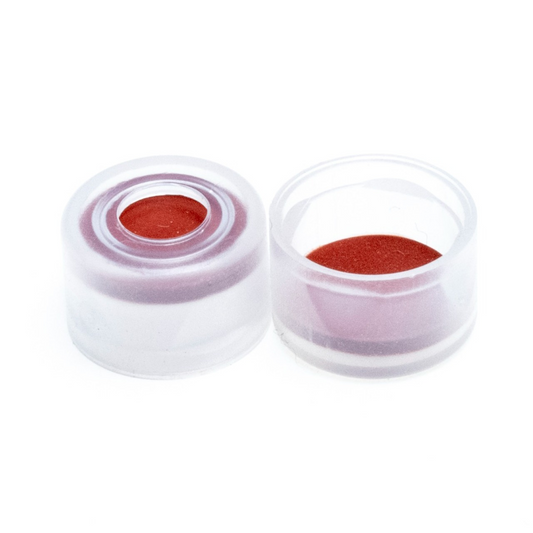 8mm Precision Fit Clear Snap Cap, PTFE/Butyl Rubber Lined, 1000/pk