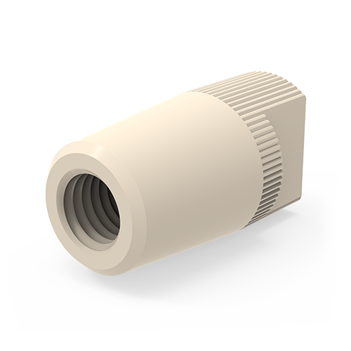 Adaptor, 10-32 Female to 1/4"-28 Female, PEEK