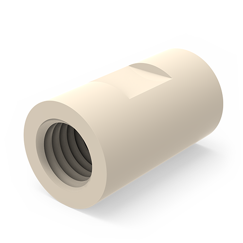 Low Pressure PEEK Union, Body Only, 0.5 mm Bore, for 1/16" OD Tubing, 1/pk