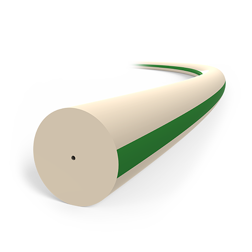PEEK Tubing, 1/16" OD x 0.003" ID, Striped Green - PRICED PER FOOT, PLEASE SPECIFY LENGTH REQUIRED