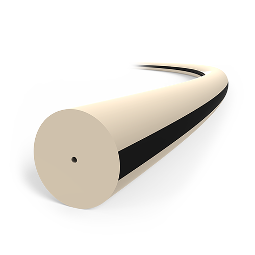 PEEK Tubing, 0.014" OD x 0.006" ID, Striped Black - PRICED PER FOOT, PLEASE SPECIFY LENGTH REQUIRED