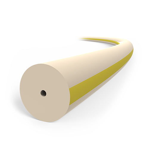 PEEK Tubing, 1/16" OD x 0.18mm ID, Yellow Stripe, 5800 PSI - PRICED PER FOOT, PLEASE SPECIFY LENGTH REQUIRED