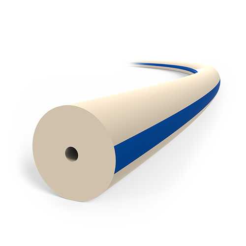 PEEK Tubing, 1/16" OD x 0.25mm ID Striped Blue 5600 PSI - PRICED PER FOOT, PLEASE SPECIFY LENGTH REQUIRED