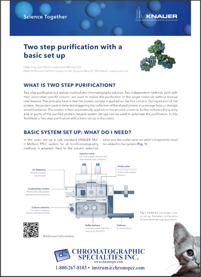 Two Step purification with a basic set up
