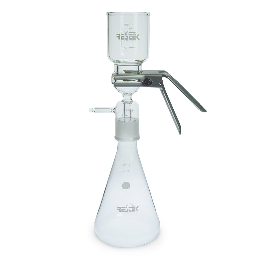 Kontes Glassware, 300mL Funnel, 1000mL Flask, All-Glass Microfiltration Apparatus