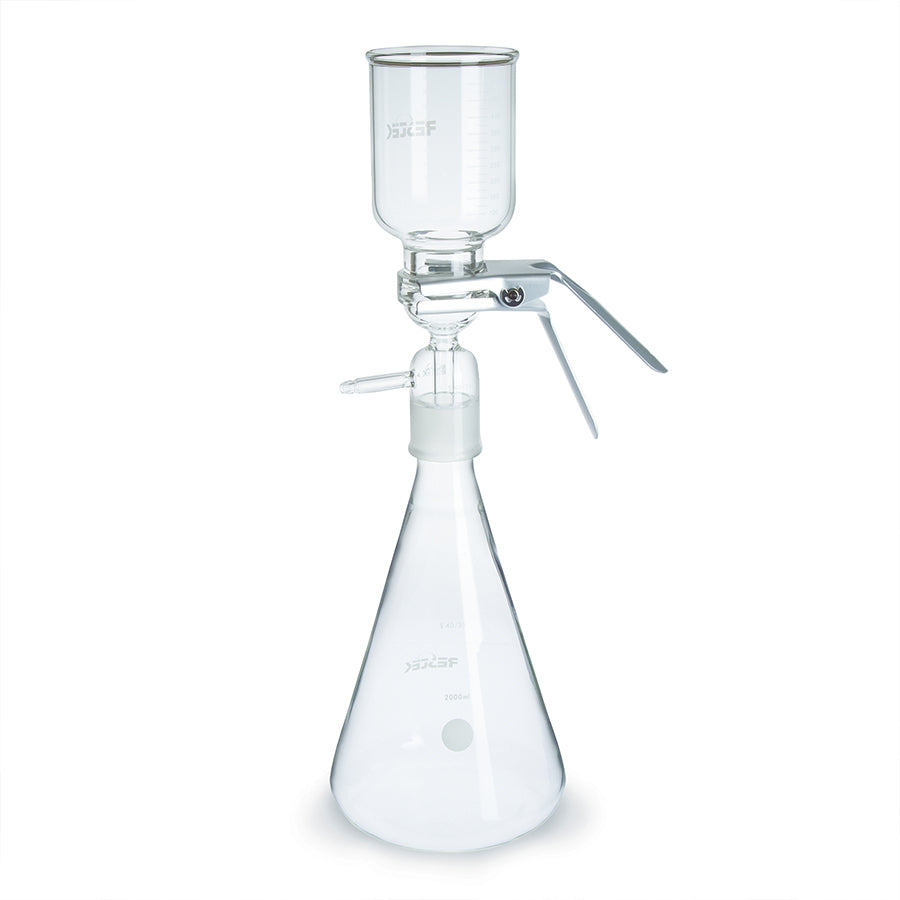 Kontes Glassware, 500mL Funnel, 2000mL Flask, All-Glass Microfiltration Apparatus