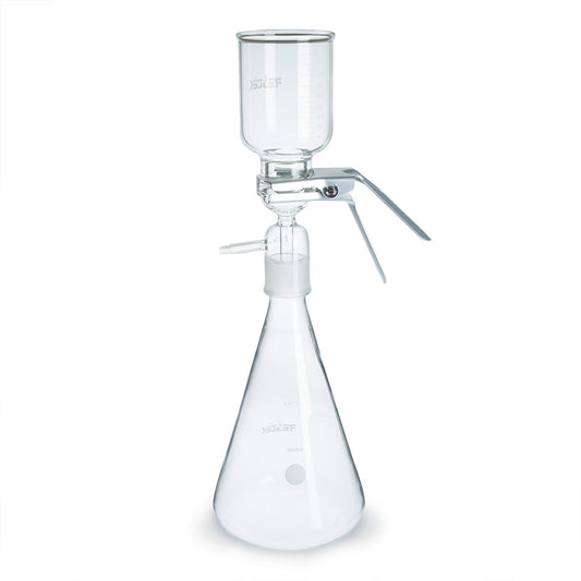 Kontes Glassware, 500mL Funnel, 2000mL Flask, All-Glass Microfiltration Apparatus
