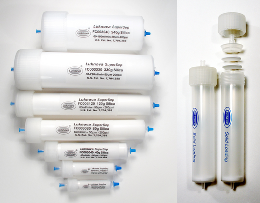 SuperSep™ High Performance Flash Columns, Silica, 80 g, 25 µm, 6/pk