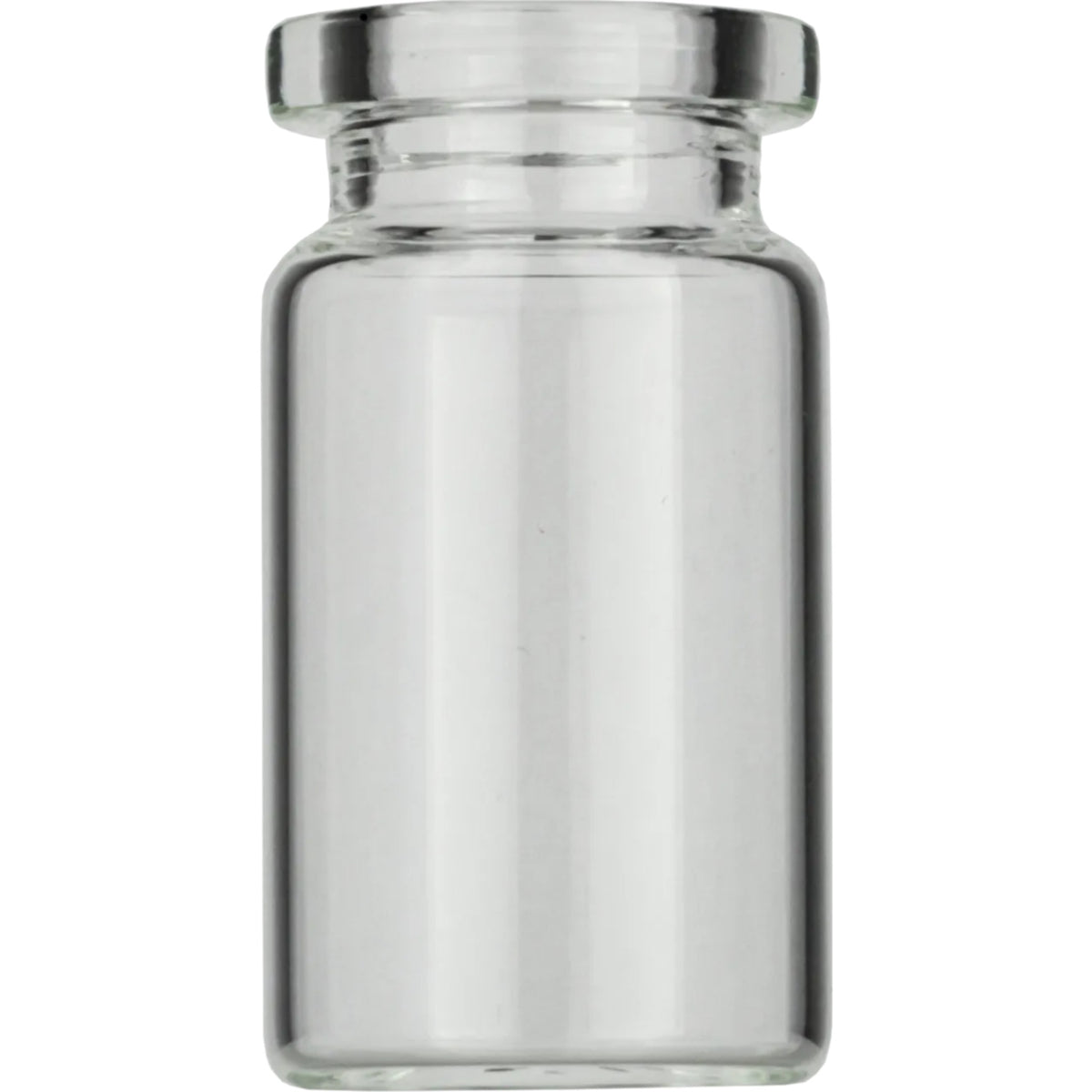 Crimp Neck Vial, N 20, 20.5x38.0 mm, 5.0 mL, Flat Bottom, Flat Neck, Clear, 100/pk