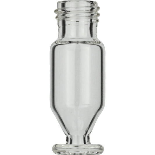 Screw Neck Vial, N 9, 11.6x32.0 mm, 1.1 mL, Conical + Round Pedestal, Clear Glass, 100/pk