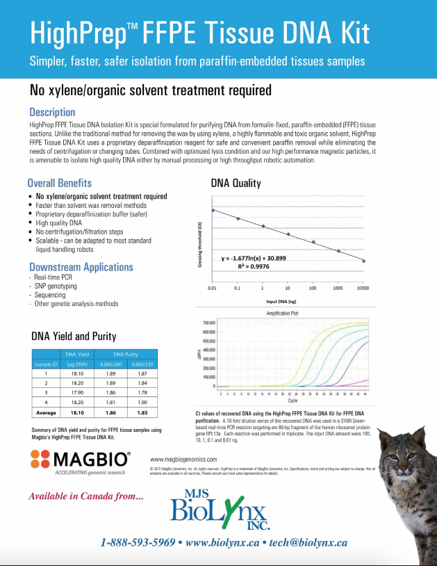 HighPrep™ FFPE Tissue DNA Kit