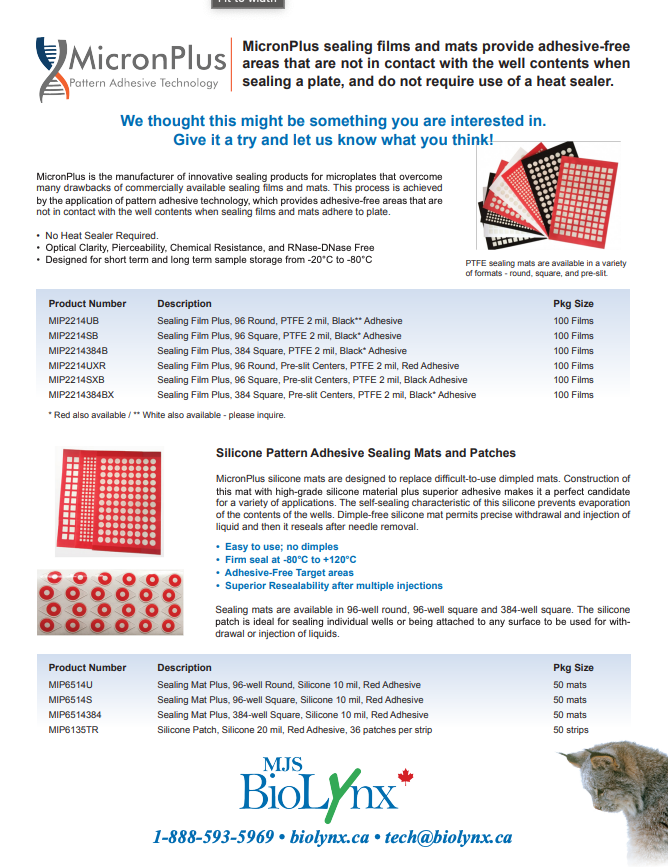 MicronPlus pattern Adhesive Technology