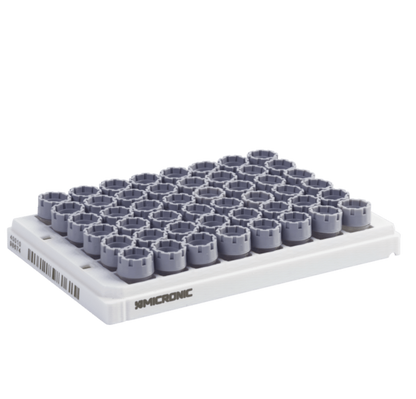 1.00 ml 2D Data-Matrix coded Screw Cap tubes with External Thread Flat Bottom Precapped with Grey Screw Cap Bulk, 5 x 480 Tubes