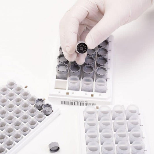 1.00 ml 2D Data-Matrix coded Screw Cap tubes with External Thread Flat Bottom Precapped with Grey Screw Cap Bulk, 5 x 480 Tubes