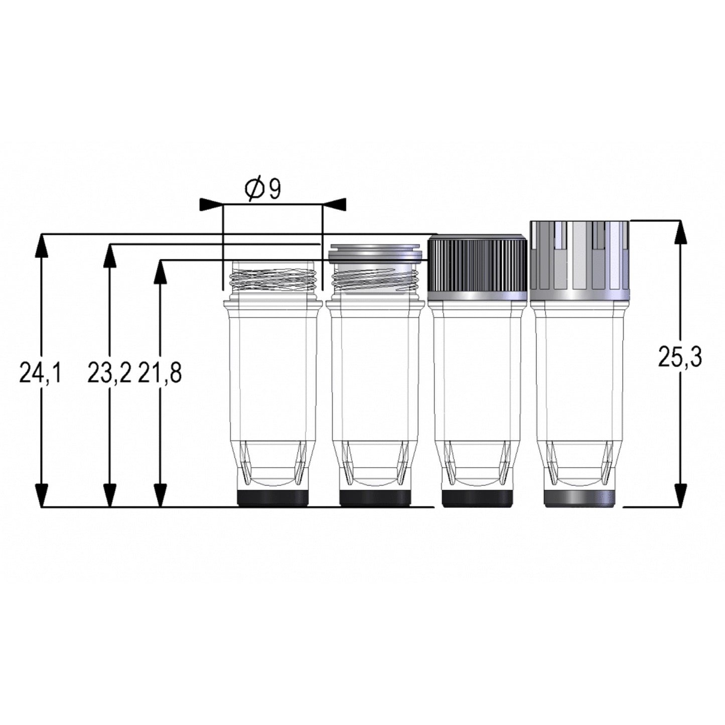 0.40 mL 2D Data-Matrix coded Screw Cap tubes with External Thread V-bottom Precapped with Grey Screw Cap IG in Micronic 96-1 Rack with high cover (Barcoded A1-H1 side), 4 x 10 racks