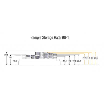 0.40 mL 2D Data-Matrix coded Screw Cap tubes with External Thread V-bottom Precapped with Grey Screw Cap IG in Micronic 96-1 Rack with high cover (Barcoded A1-H1 side), 4 x 10 racks