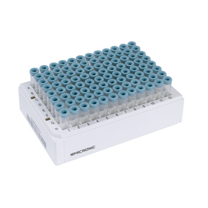 Lyo Capclusters EFC Blue-Green for Capping 96 Individual Tubes with Internal Thread, 24 x 10 Clusters