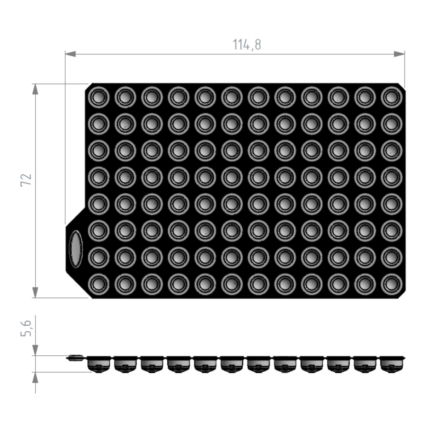 Lyo Capclusters Natural for Capping 96 Individual Tubes with Internal Thread, 24 x 10 Clusters