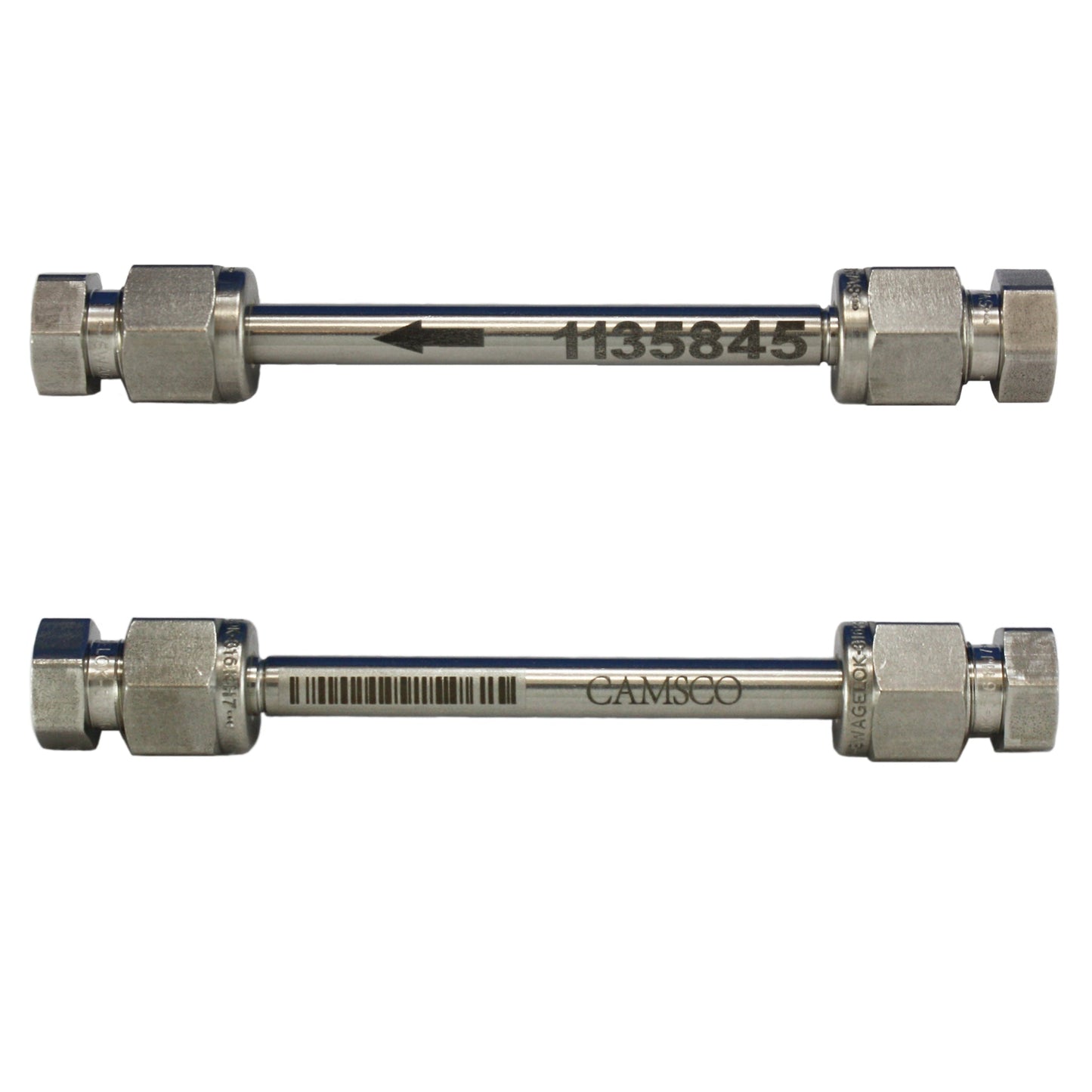 1/4" x 3.5" Stainless Steel Tube, Carbotrap 300, Conditioned, SS Compression Cap (Swagelok), For Perkin Elmer, Markes & Shimadzu, Minimum Order Quantity of 10