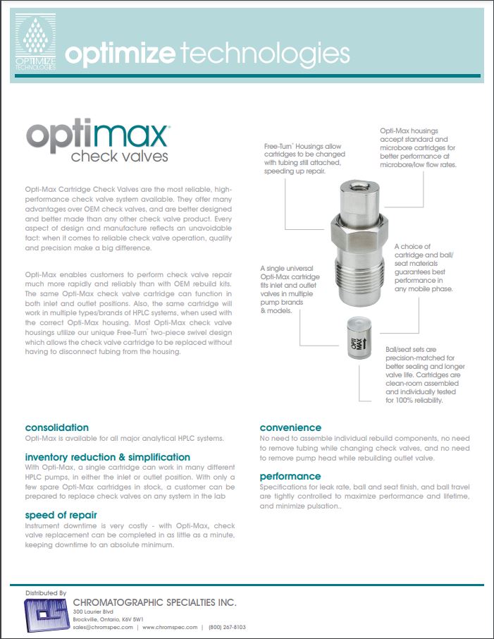 OPTI-MAX Check Valve System