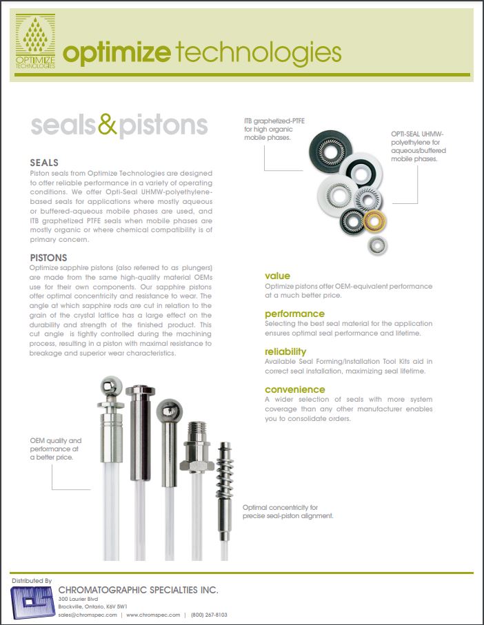 Seals and Pistons