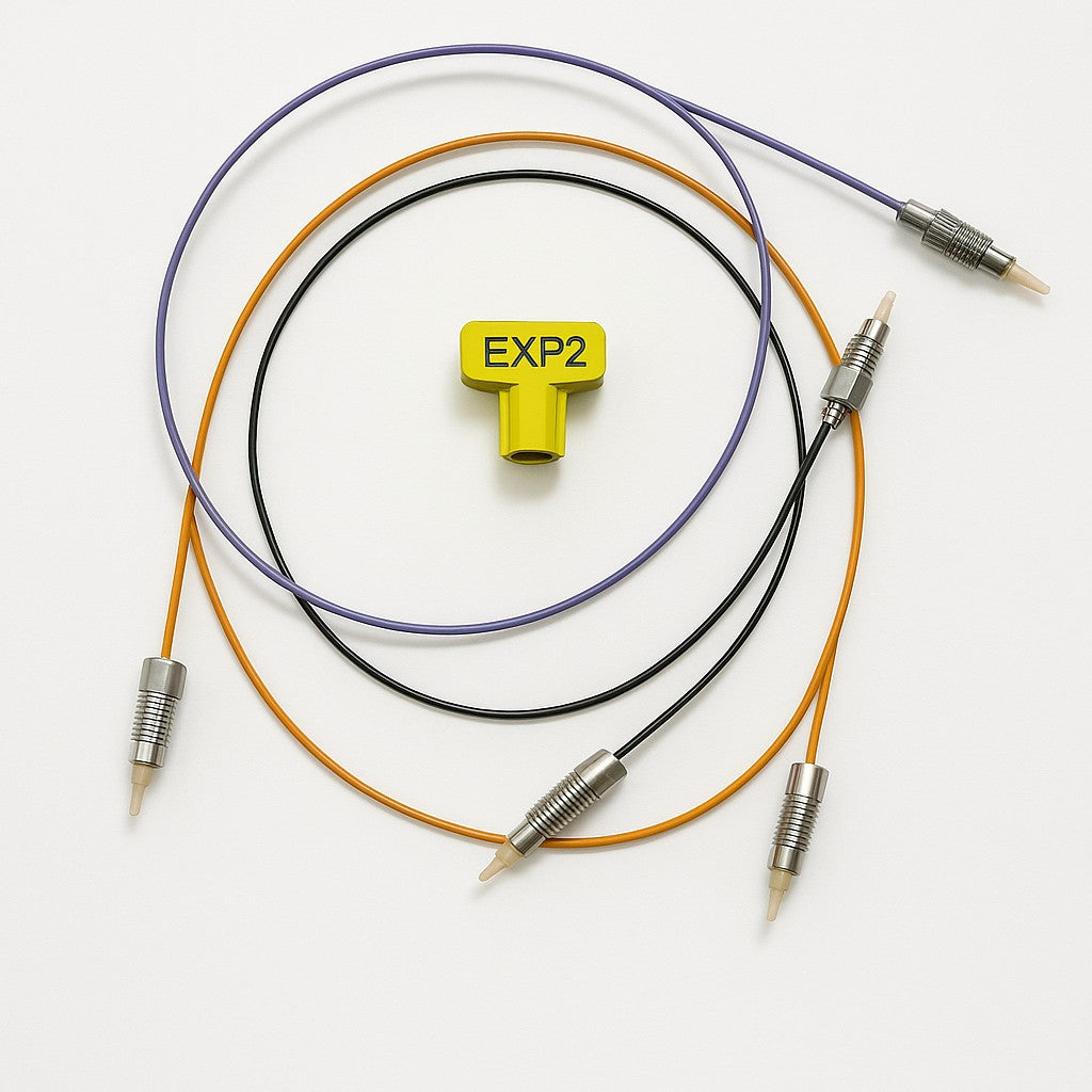 EXP® Ti-REX™ Tubing Set, with 1/32" PEEKsil, 350 x 0.075 mm ID, Black