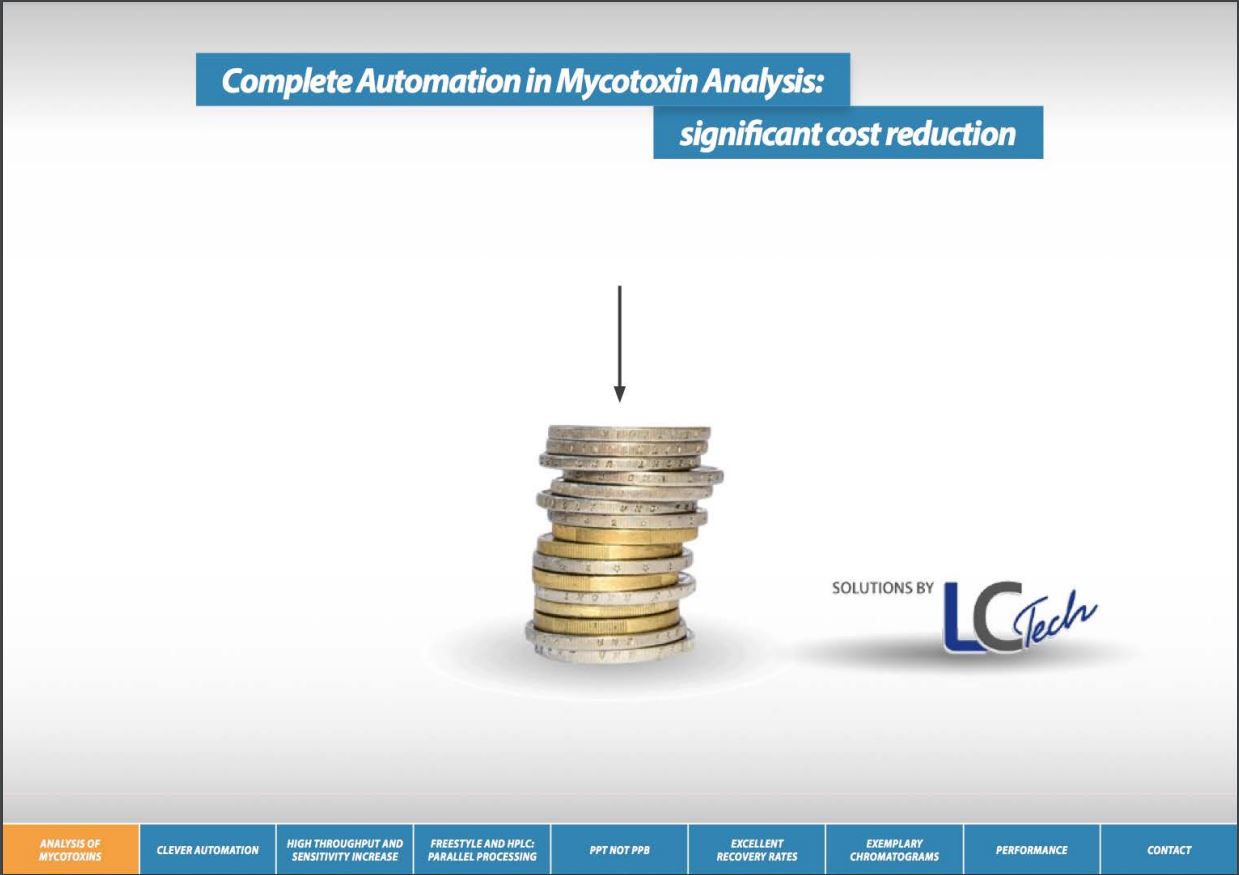 Complete Automation om Mycotoxin Analysis: significant costs reduction