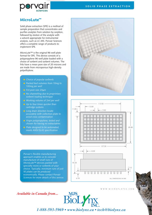 Porvair Solid Phase Extraction