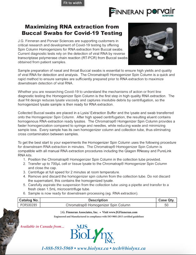 Maximizing RNA Extractoin from Bucal Swabs for COVID-19 Testing