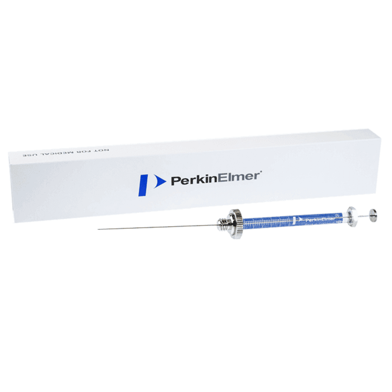 Clarus AutoSystem Autosampler Syringe, 5 µL, 0.63 mm OD, Metal Plunger In Blue Barrel with PTFE-Tipped Seal