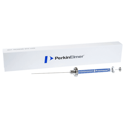 Clarus AutoSystem Autosampler Syringe, 5 µL, 0.63 mm OD, Metal Plunger In Blue Barrel with PTFE-Tipped Seal