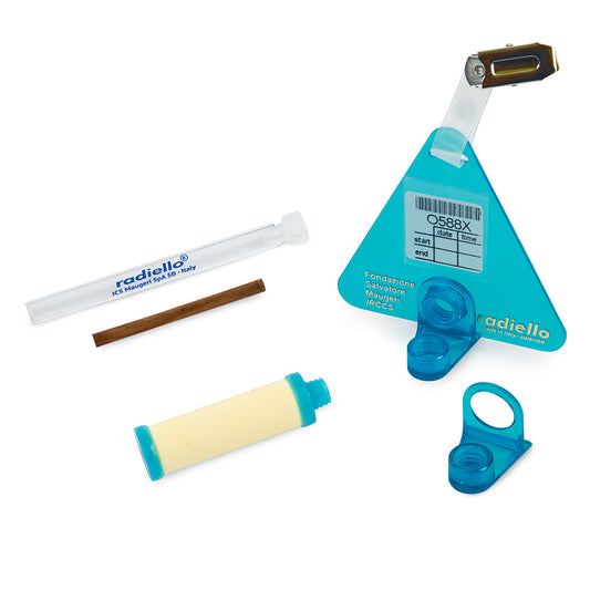 Starter kit - 1 Complete sampler for BTEX / VOCs, thermal desorption, yellow diffusive body, cartridge + blank, support plate, adaptor