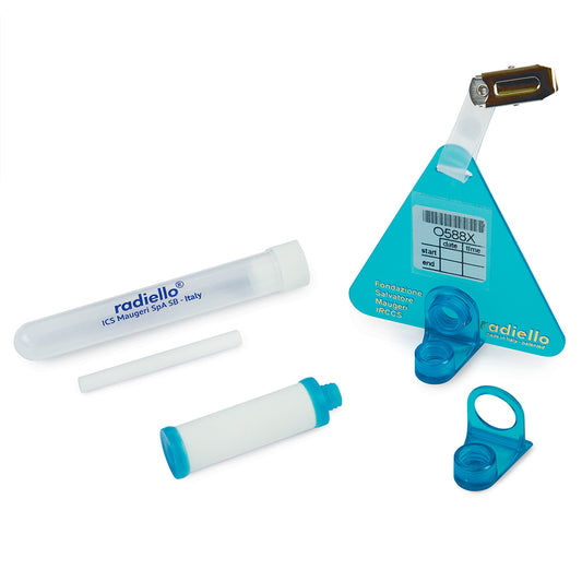 Starter kit - 1 Complete sampler for H2S, white diffusive body, cartridge + blank, support plate, adaptor