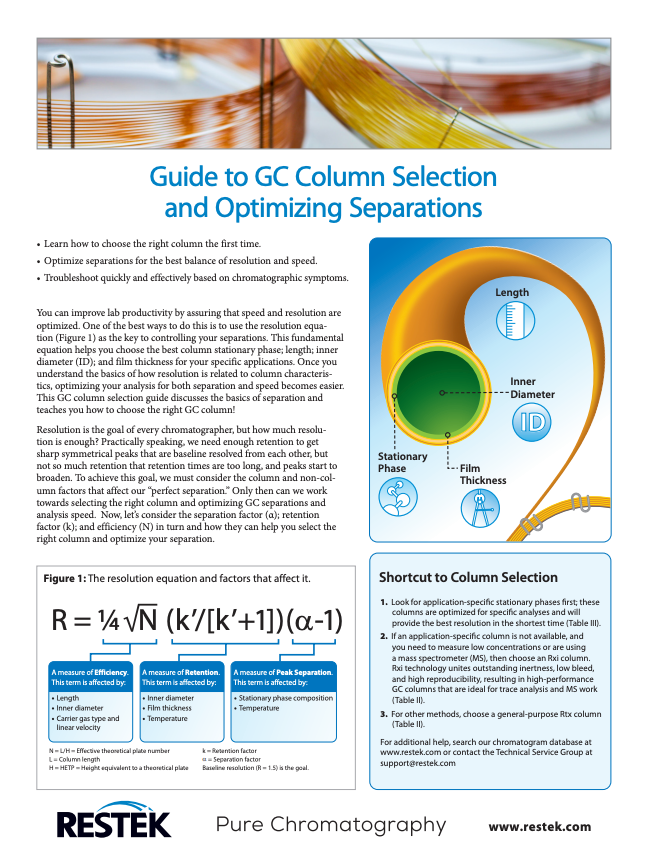 Guide to GC Column Selection and Optimizing Separations